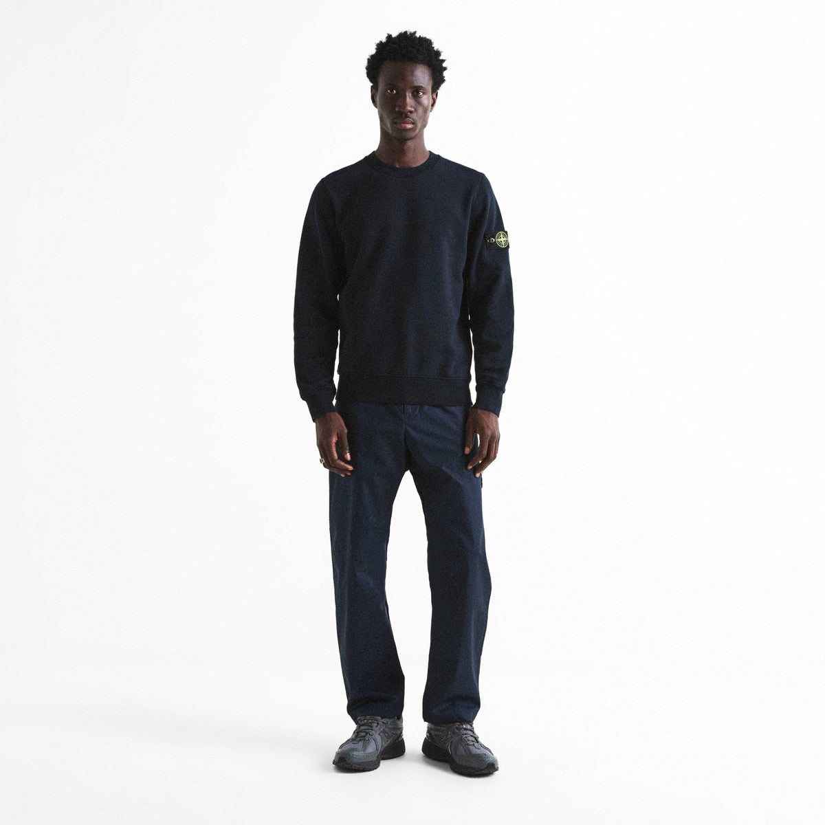 Navy V0020 - Stone Island - SI CLASSIC BADGE CREW - 6