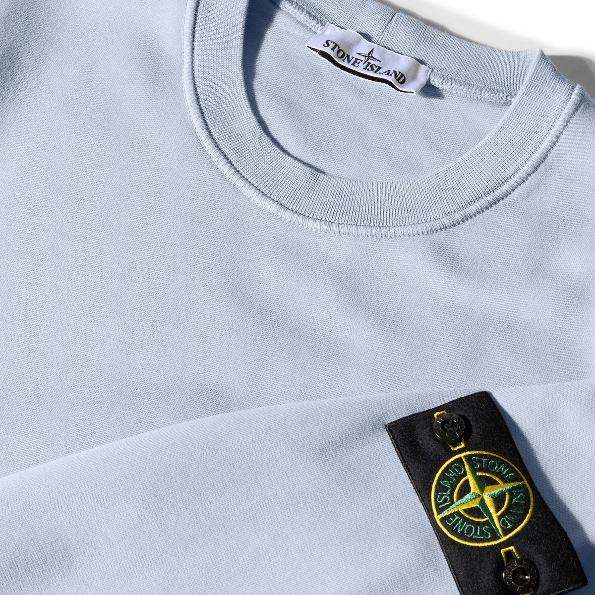 Ash Grey V0049 - Stone Island - SI CLASSIC BADGE CREW - 5
