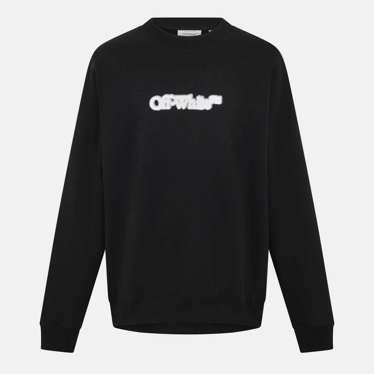 Black-White - Off White - Men's Skate Graphic Relaxed Fit Crew Sweatshirt - 2