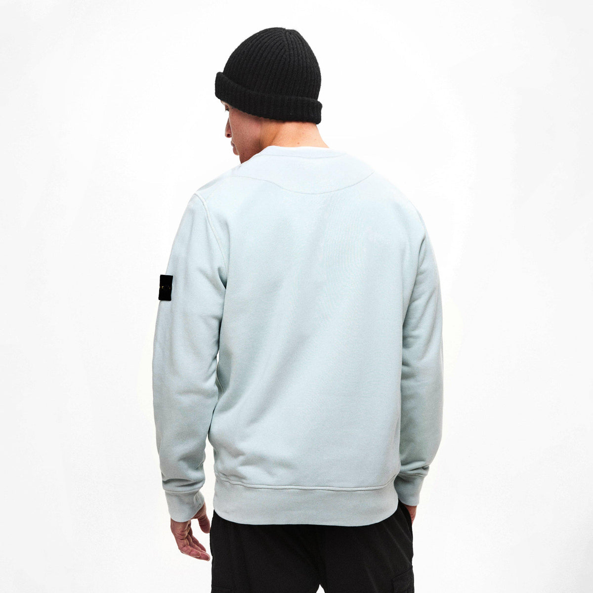 Sky Blue V0041 - Stone Island - Men's Fleece Crew Sweatshirt - 4