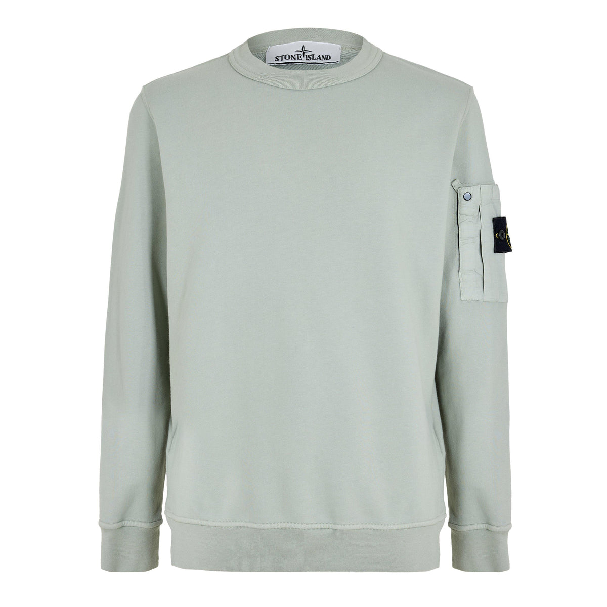 Sage V0055 - Stone Island - Men's Zipped Pocket Crew Sweatshirt - 1