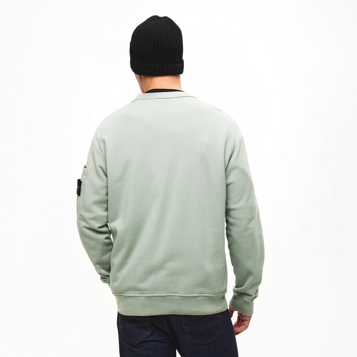 Sage V0055 - Stone Island - Men's Zipped Pocket Crew Sweatshirt - 4