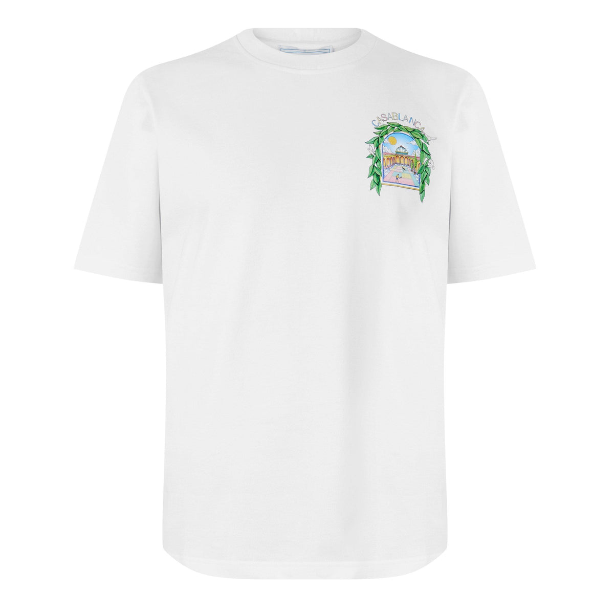 White - Casablanca - Men's Graphic Cotton L'Arche Tennis Club T-Shirt - 2
