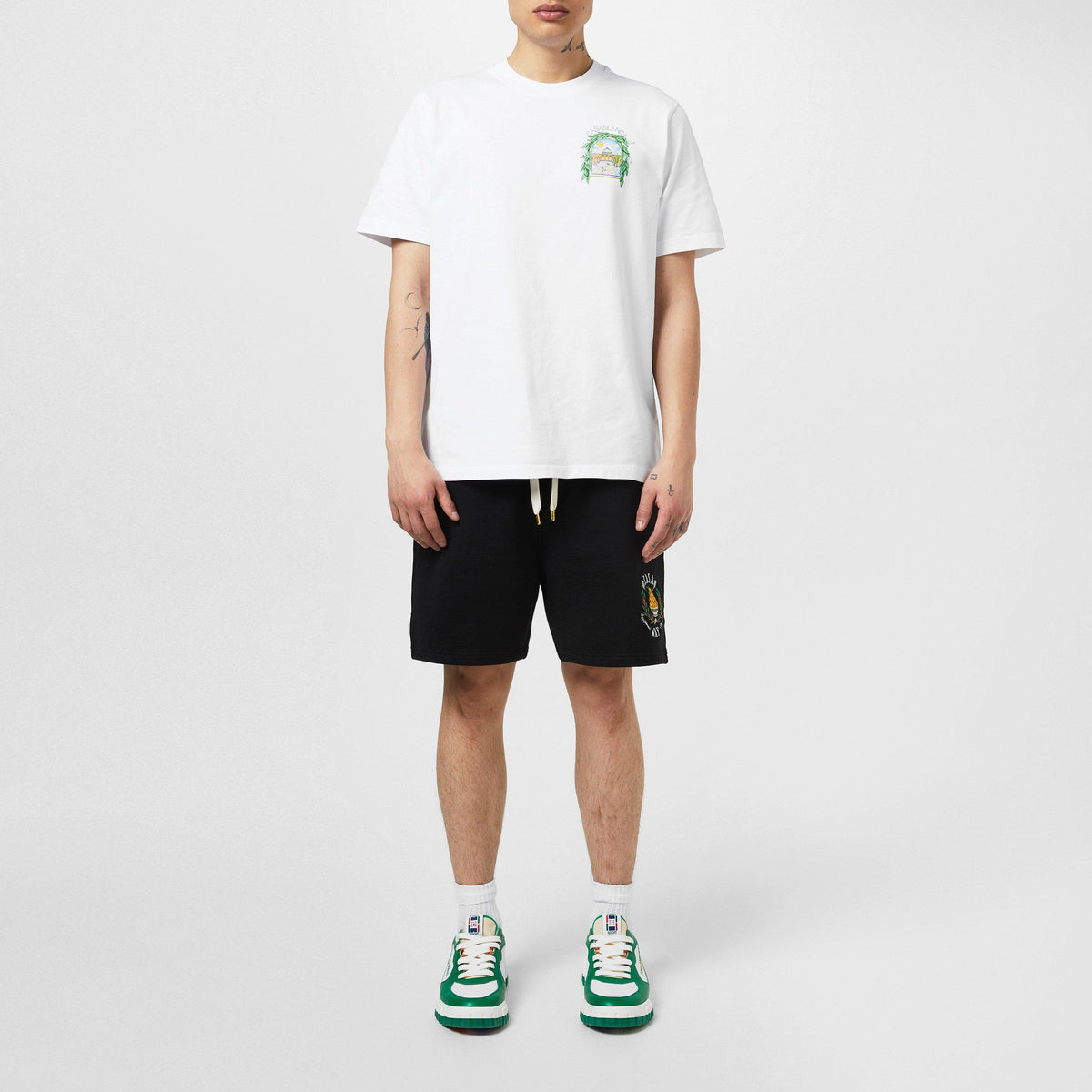 White - Casablanca - Men's Graphic Cotton L'Arche Tennis Club T-Shirt - 6