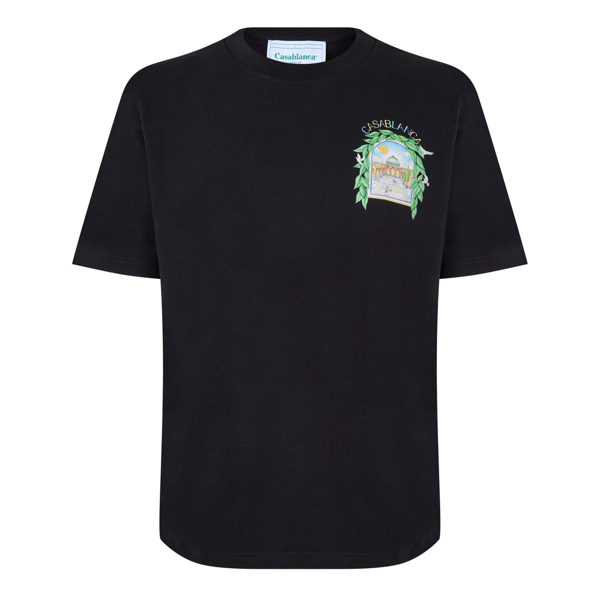 Black - Casablanca - Men's Graphic Cotton L'Arche Tennis Club T-Shirt - 7