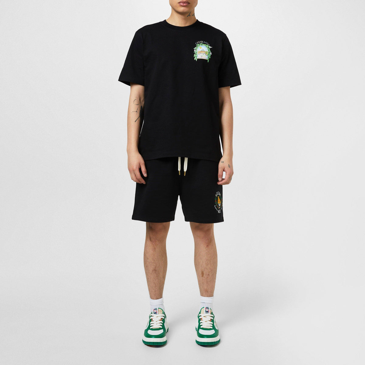 Black - Casablanca - Men's Graphic Cotton L'Arche Tennis Club T-Shirt - 6