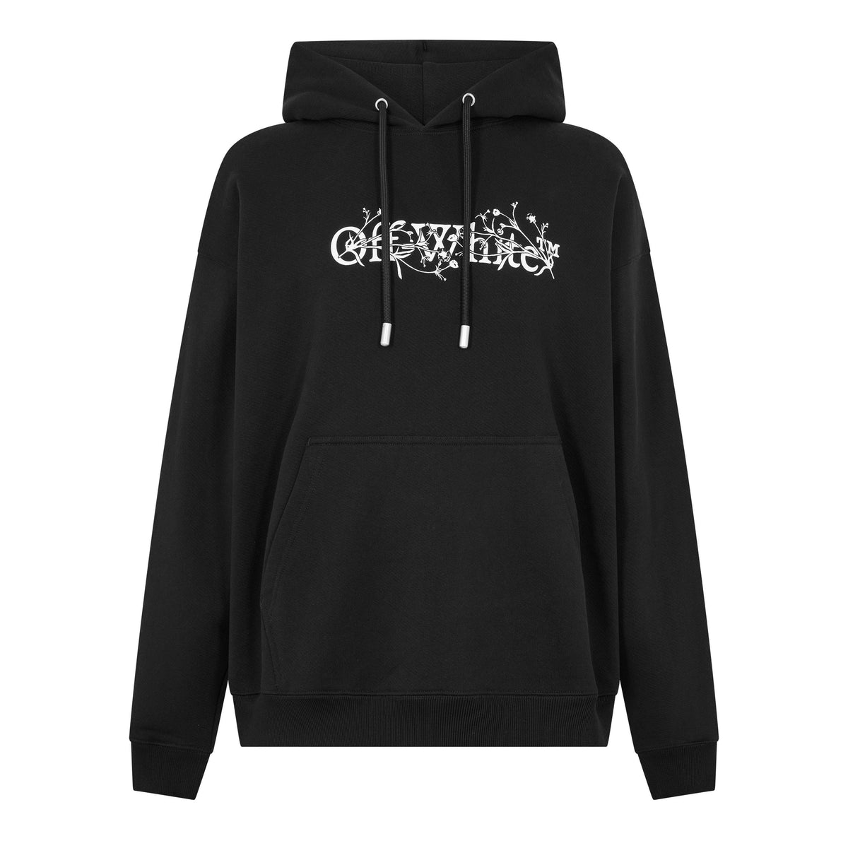 Black-White - Off White - Men's Bookish Pull Over Hoodie - 1