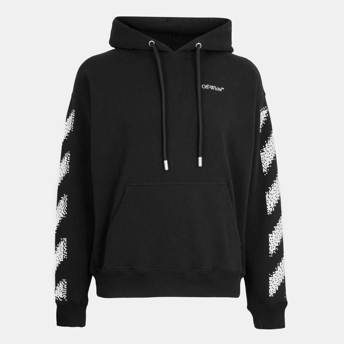 Black-White - Off White - Men's Skate Pull Over Hoodie - 1