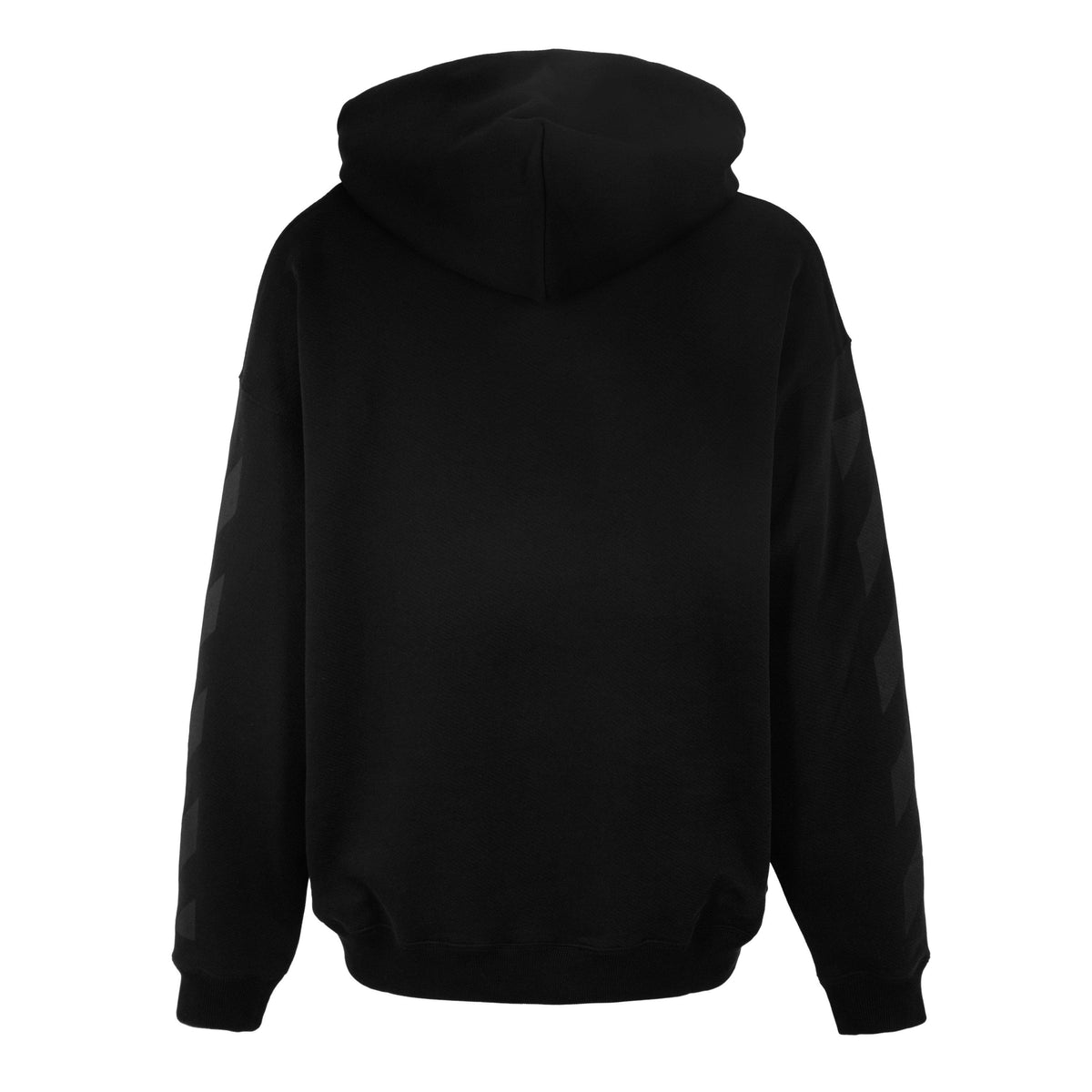 Black-Black - Off White - Men's Diag Skate Pull Over Hoodie - 2