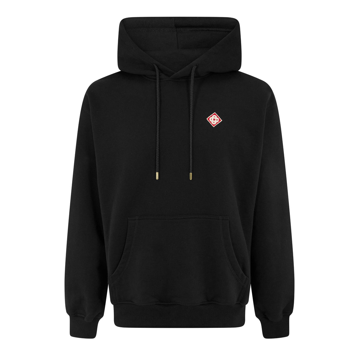 Black - Casablanca - Men's Classic Logo Pull Over Hoodie - 1