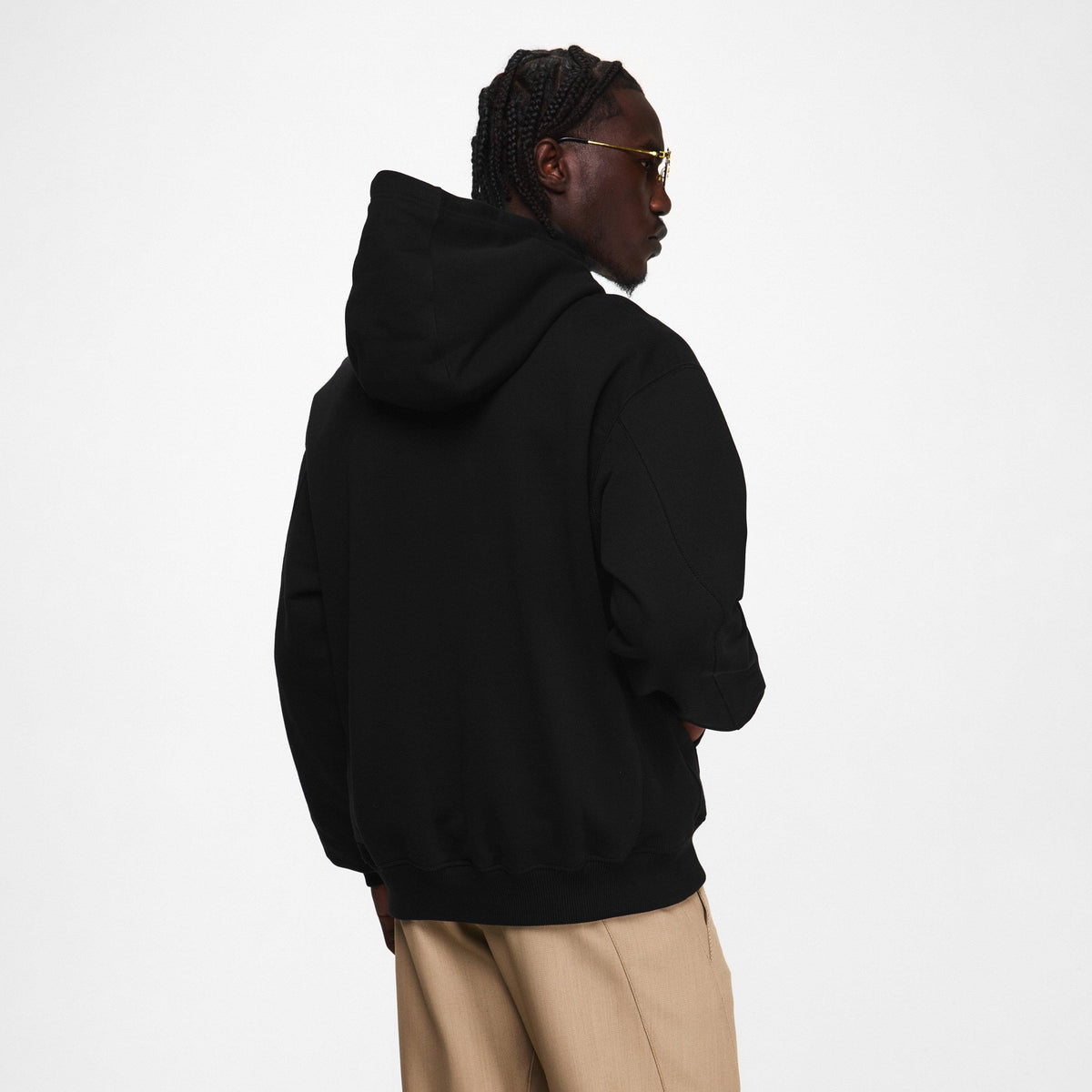 Black - Casablanca - Men's Classic Logo Pull Over Hoodie - 4