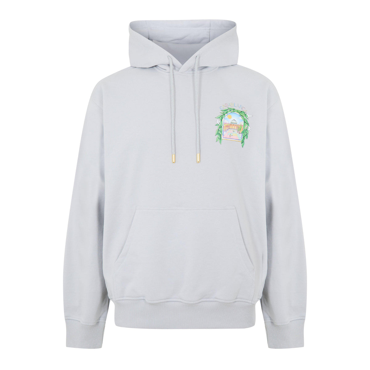 Grey - Casablanca - Men's LArche Logo Over the Head Hoodie - 1