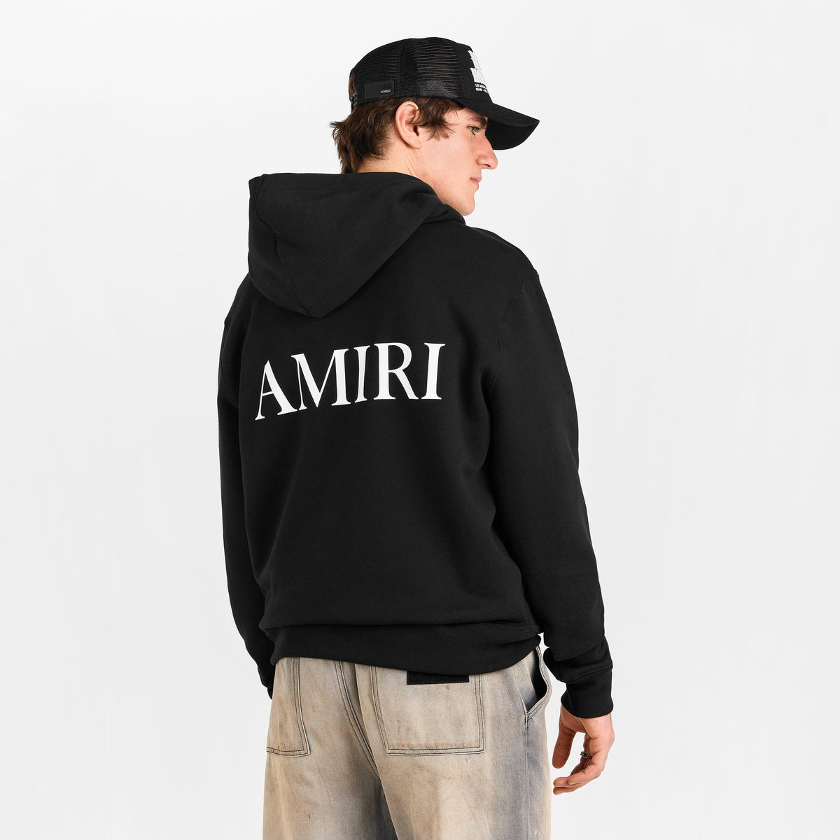 Black - Amiri - Men's MA Logo Pull Over Hoodie - 4