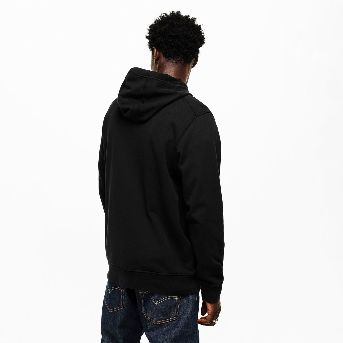 Black V0029 - Stone Island - Men's Overhead Hoodie - 4