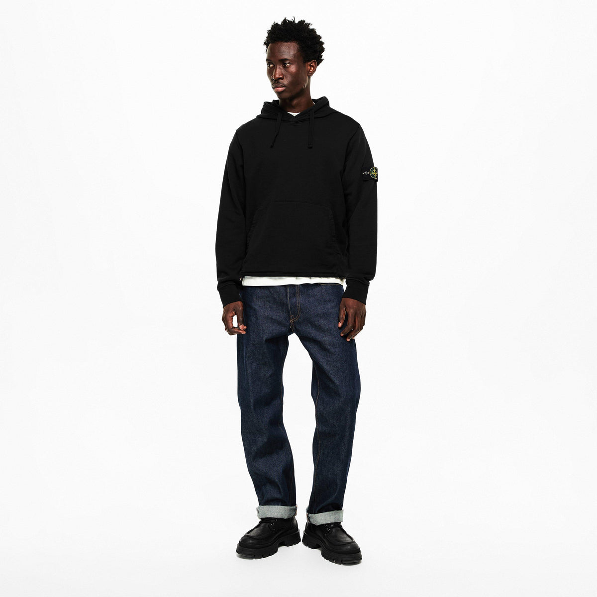 Black V0029 - Stone Island - Men's Overhead Hoodie - 6
