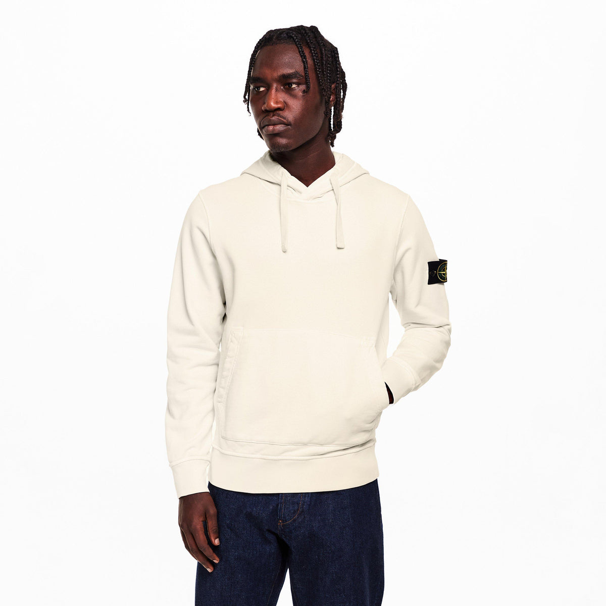 Ivory V0093 - Stone Island - Men's Overhead Hoodie - 3