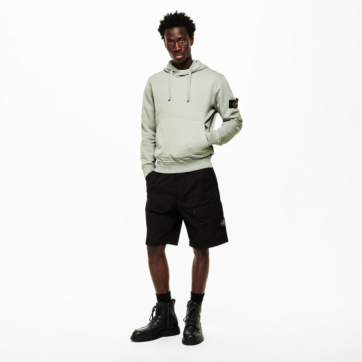 Sage V0055 - Stone Island - Men's Overhead Hoodie - 6