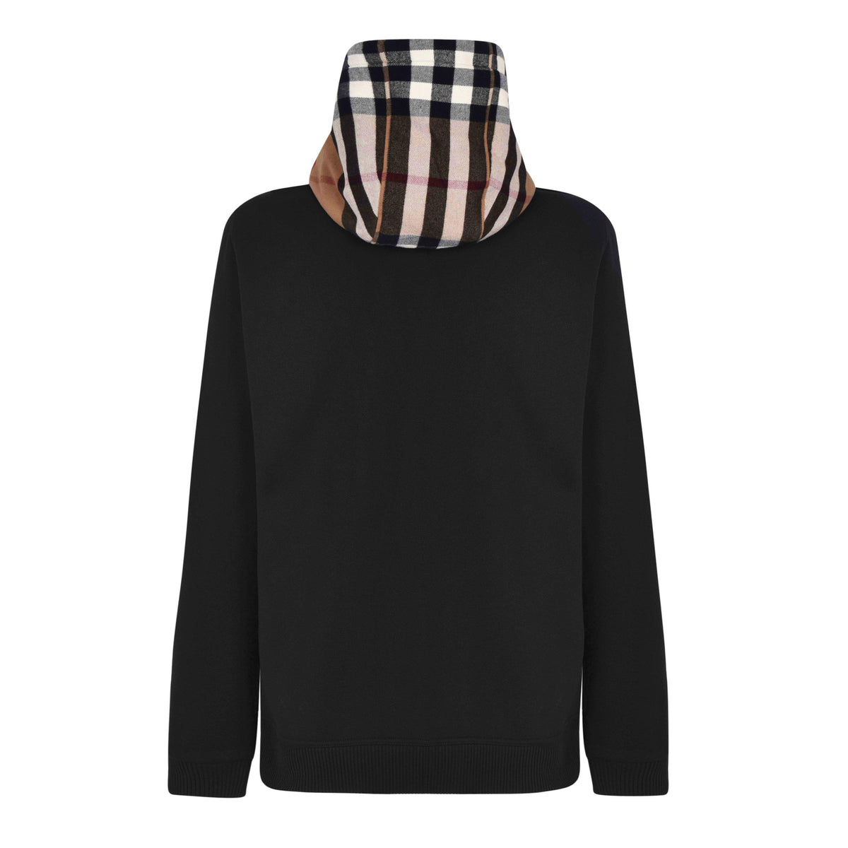 Black A1189 - Burberry - Men's Check Cotton Hoodie - 2