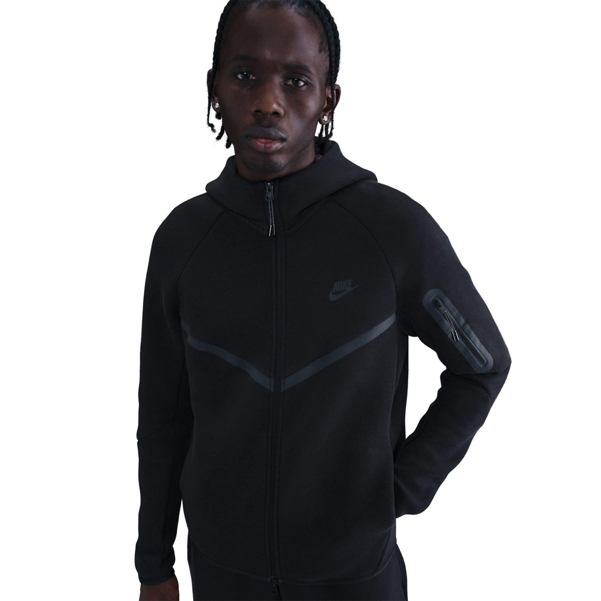 Black - Nike - Tech Fleece Hoodie Mens - 1