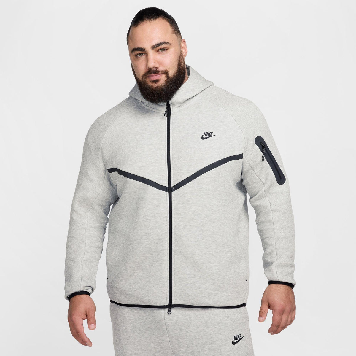 Grey Heather - Nike - Tech Fleece Hoodie Mens - 12