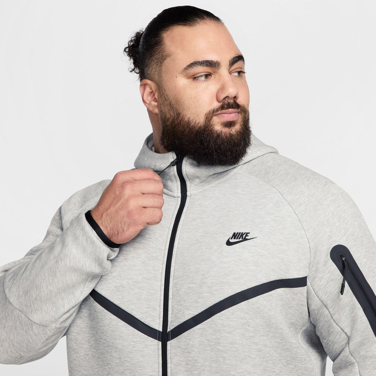 Grey Heather - Nike - Tech Fleece Hoodie Mens - 14