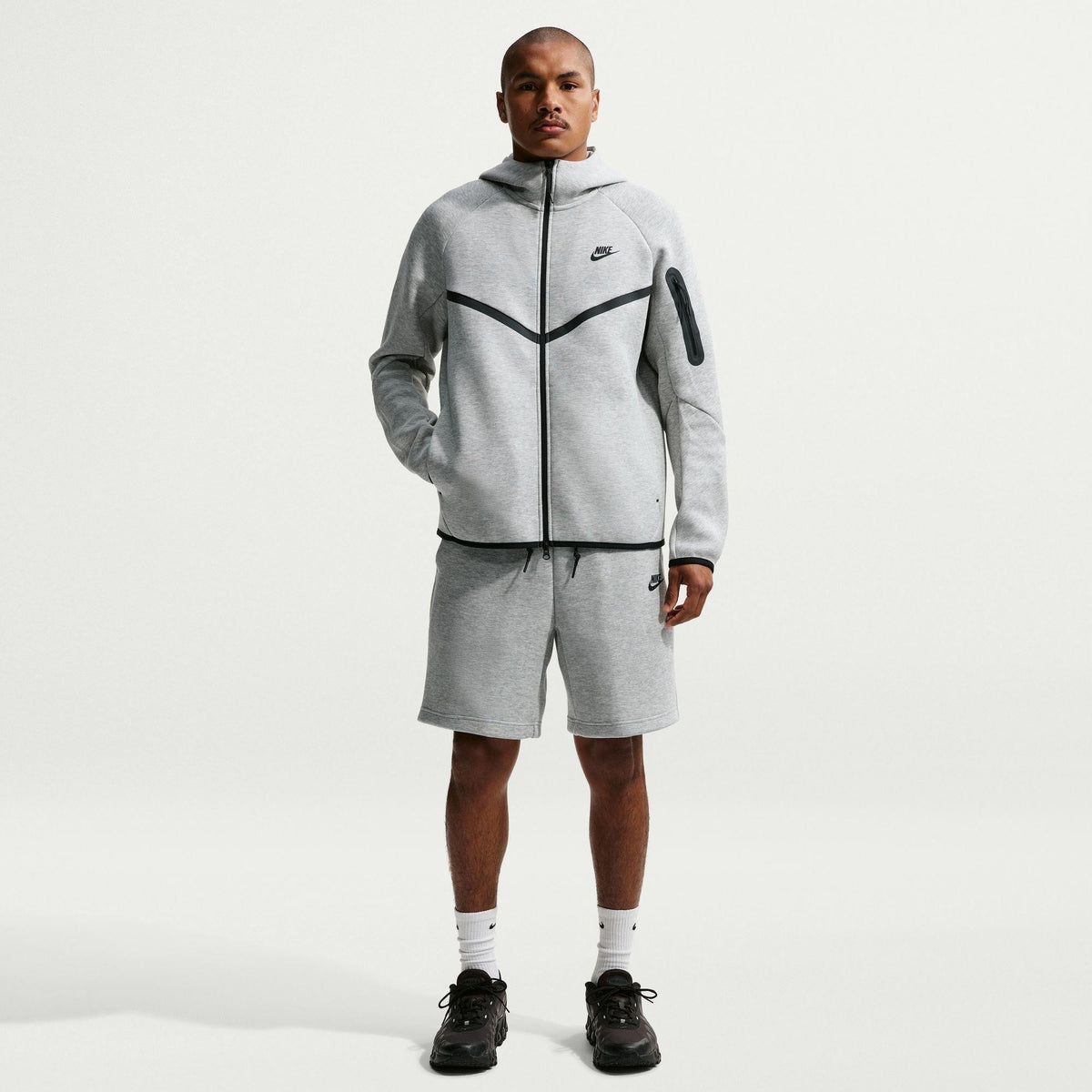 Grey Heather - Nike - Tech Fleece Hoodie Mens - 5