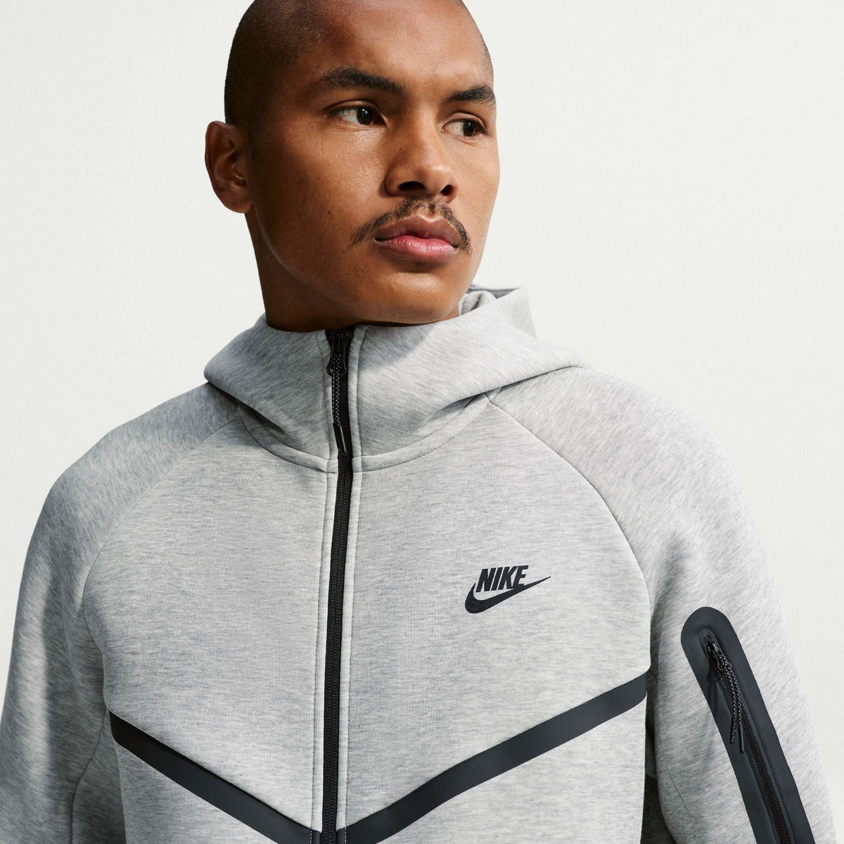 Grey Heather - Nike - Tech Fleece Hoodie Mens - 8