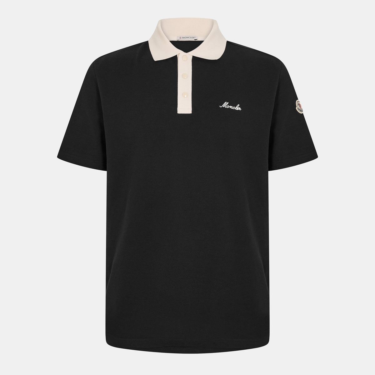 Black 999 - Moncler - Men's Short Sleeve Polo Shirt - 1