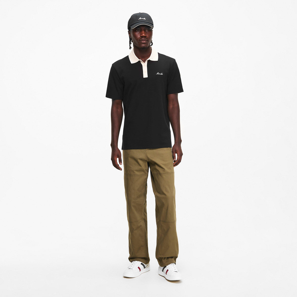 Black 999 - Moncler - Men's Short Sleeve Polo Shirt - 6