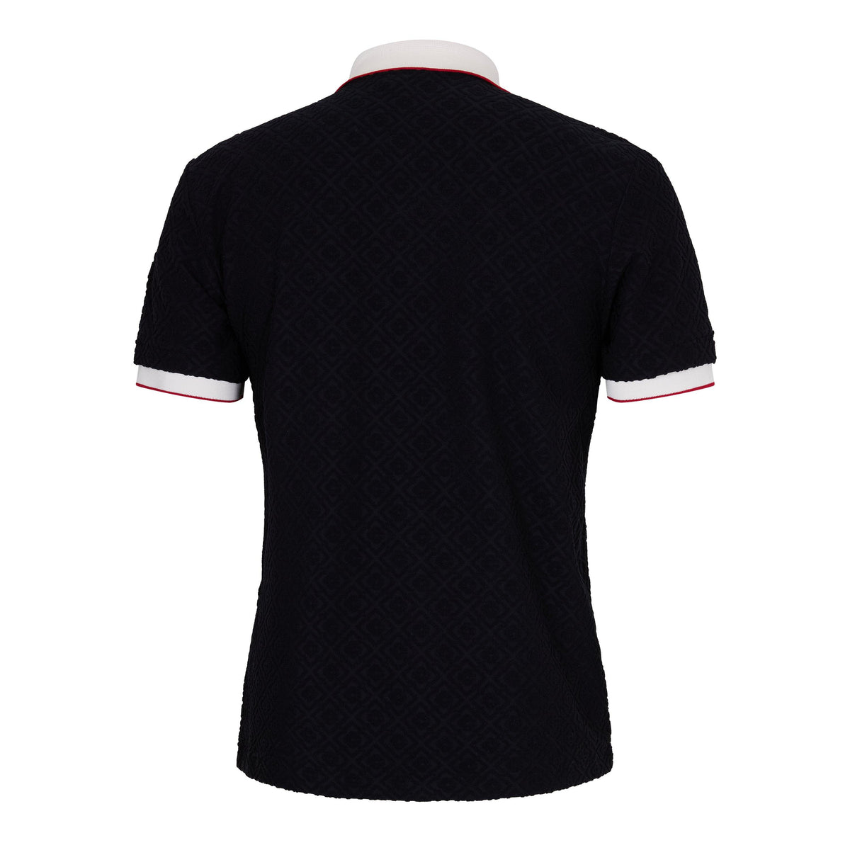 Black - Casablanca - Mens Knit Monogram Polo Shirt - 2