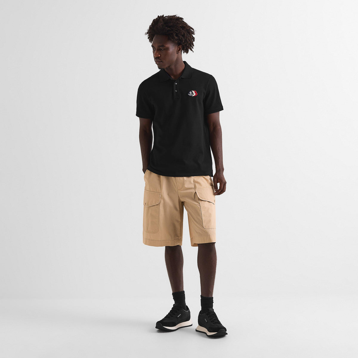 Black 999 - Moncler - Men's Short Sleeve Polo Shirt - 6