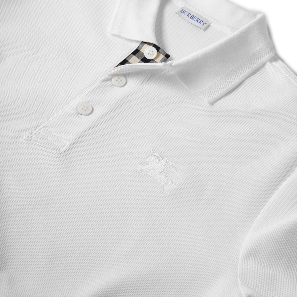 White - Burberry - Men's Short Sleeve Polo Shirt - 3