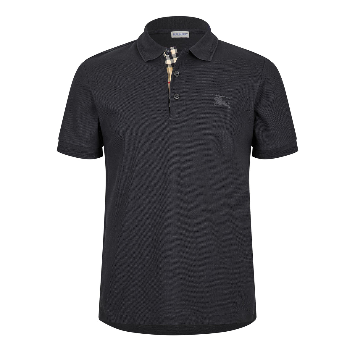 Black - Burberry - Men's Short Sleeve Polo Shirt - 1