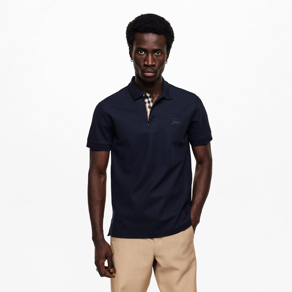 Coal Blue - Burberry - Men's Short Sleeve Polo Shirt - 3