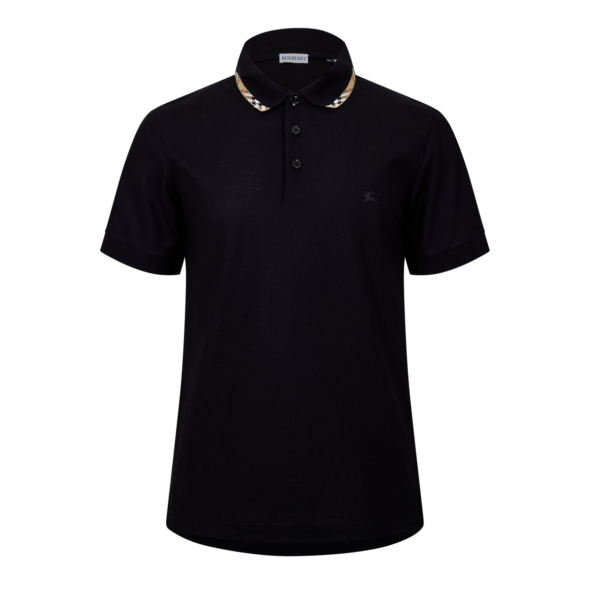 Black - Burberry - Men's Short Sleeve Polo Shirt - 1