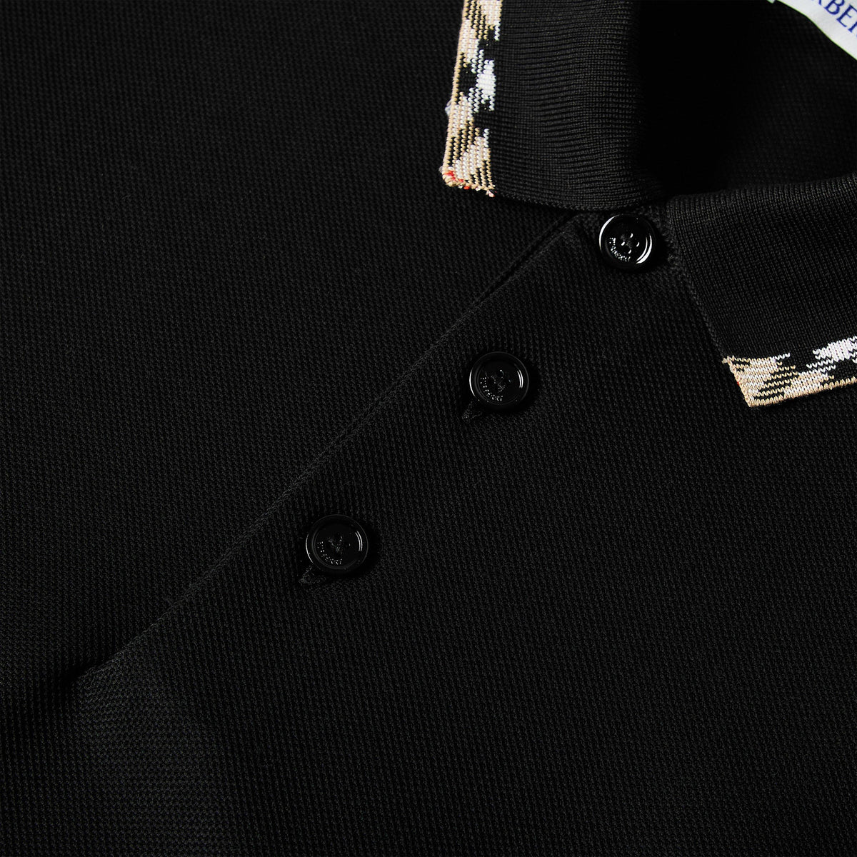 Black - Burberry - Men's Short Sleeve Polo Shirt - 3
