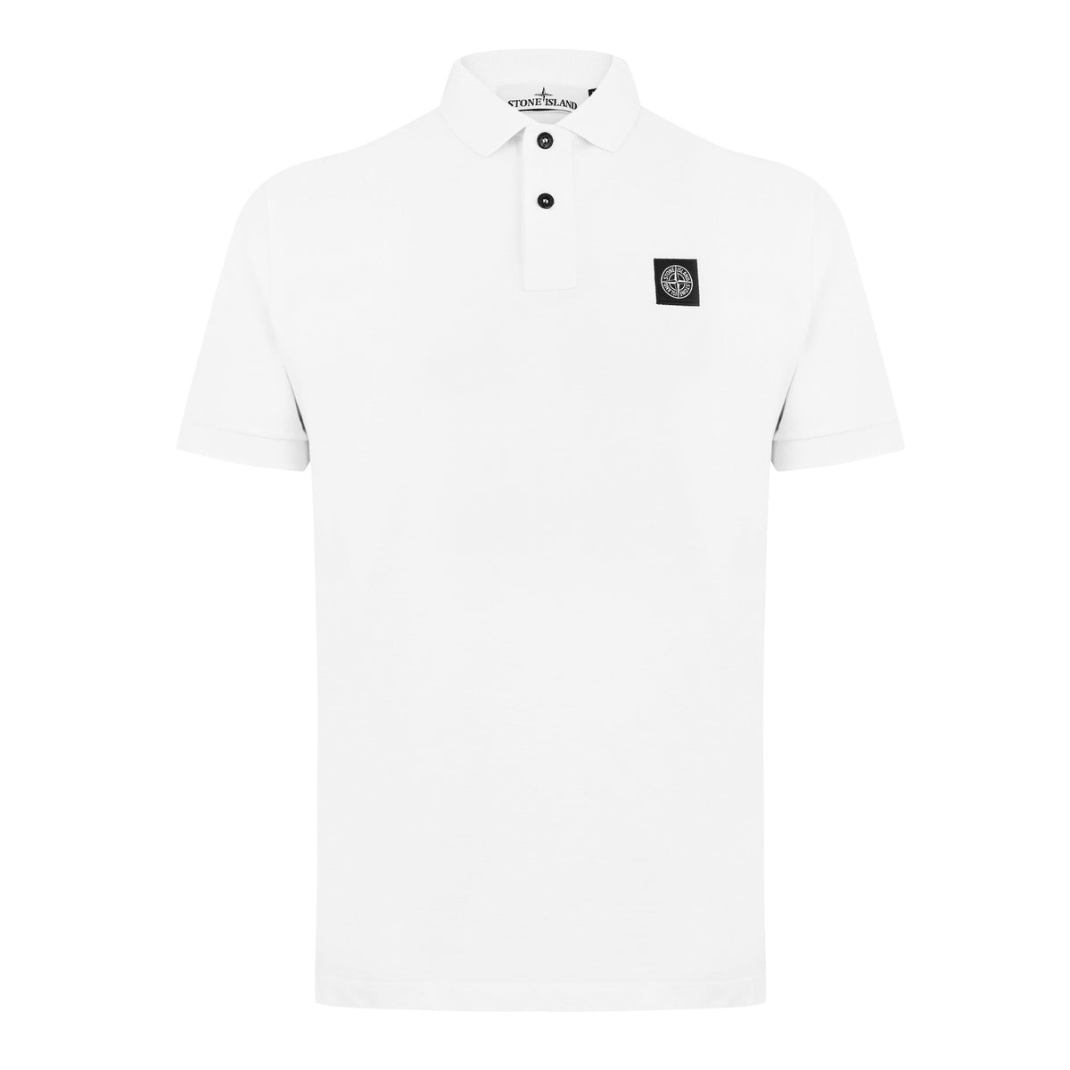 Bianco V1001 - Stone Island - Men's Cotton Compass Logo Polo Shirt - 1