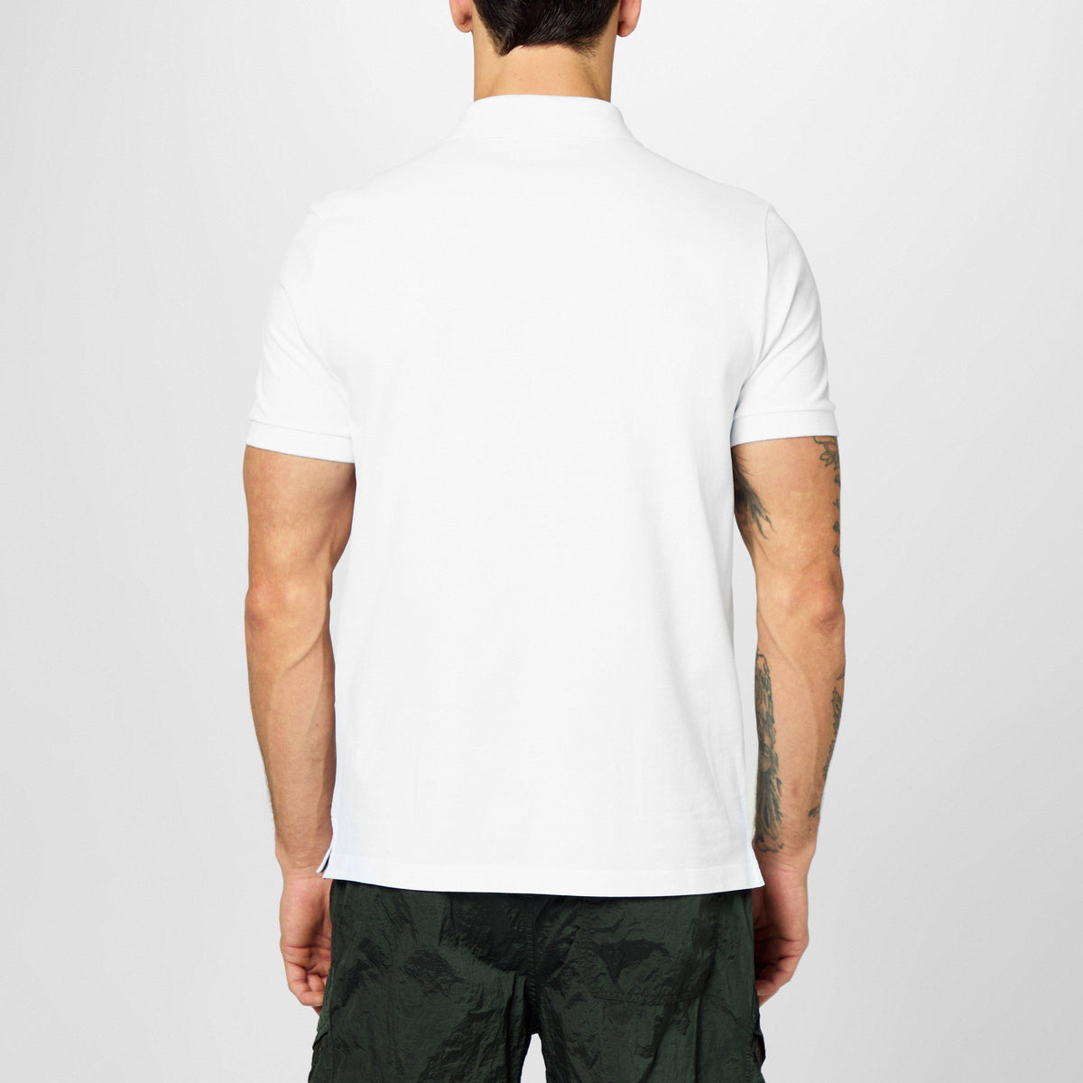 Bianco V1001 - Stone Island - Men's Cotton Compass Logo Polo Shirt - 4