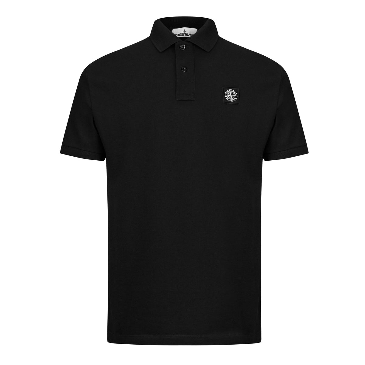 Nero V0029 - Stone Island - Men's Cotton Compass Logo Polo Shirt - 1