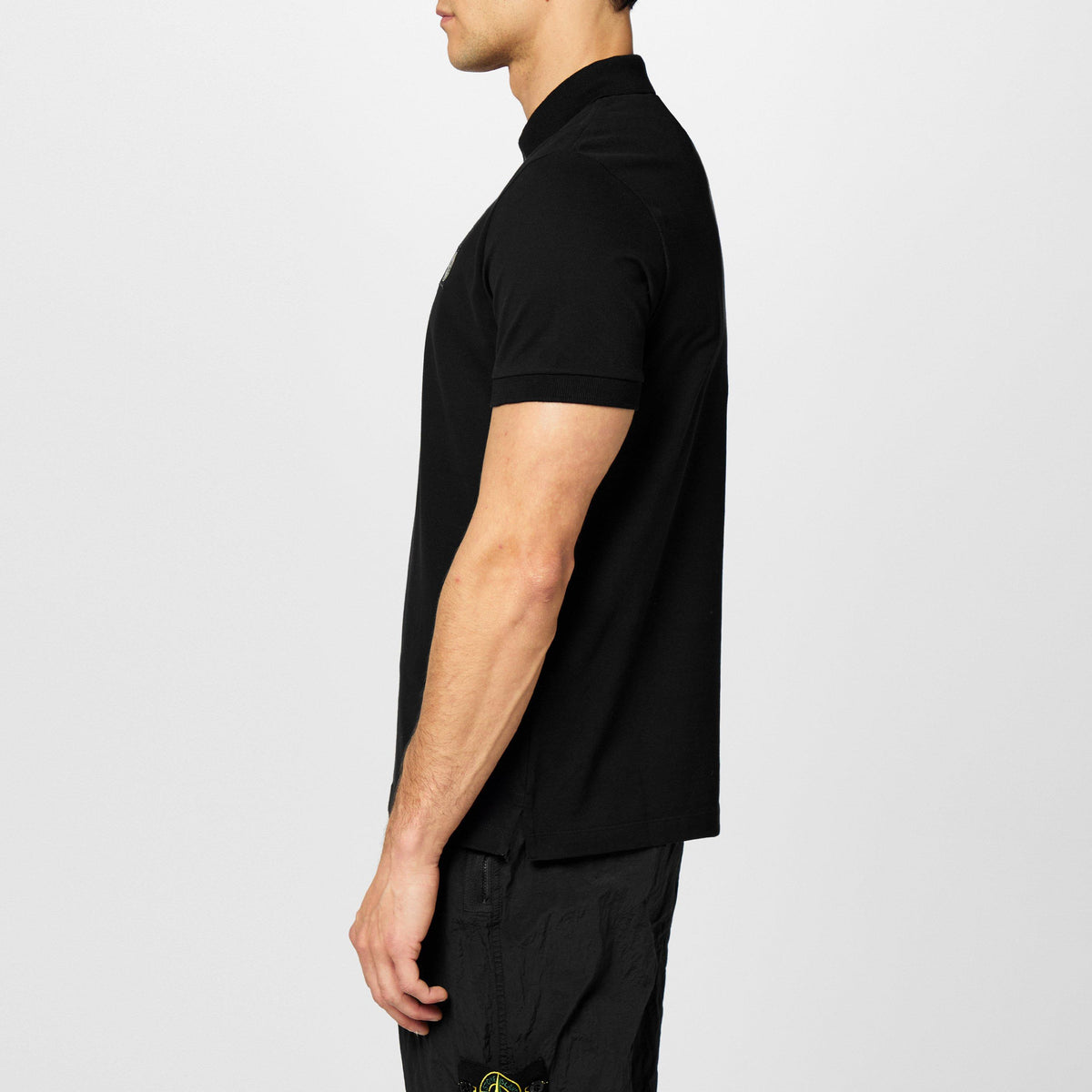 Nero V0029 - Stone Island - Men's Cotton Compass Logo Polo Shirt - 5