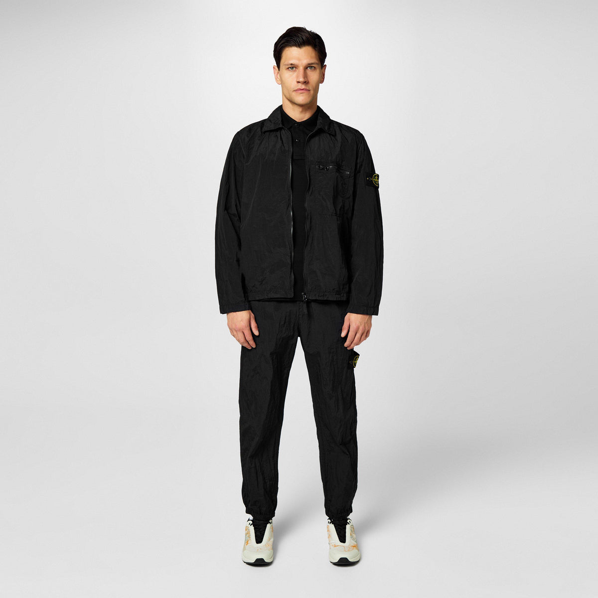 Nero V0029 - Stone Island - Men's Cotton Compass Logo Polo Shirt - 6