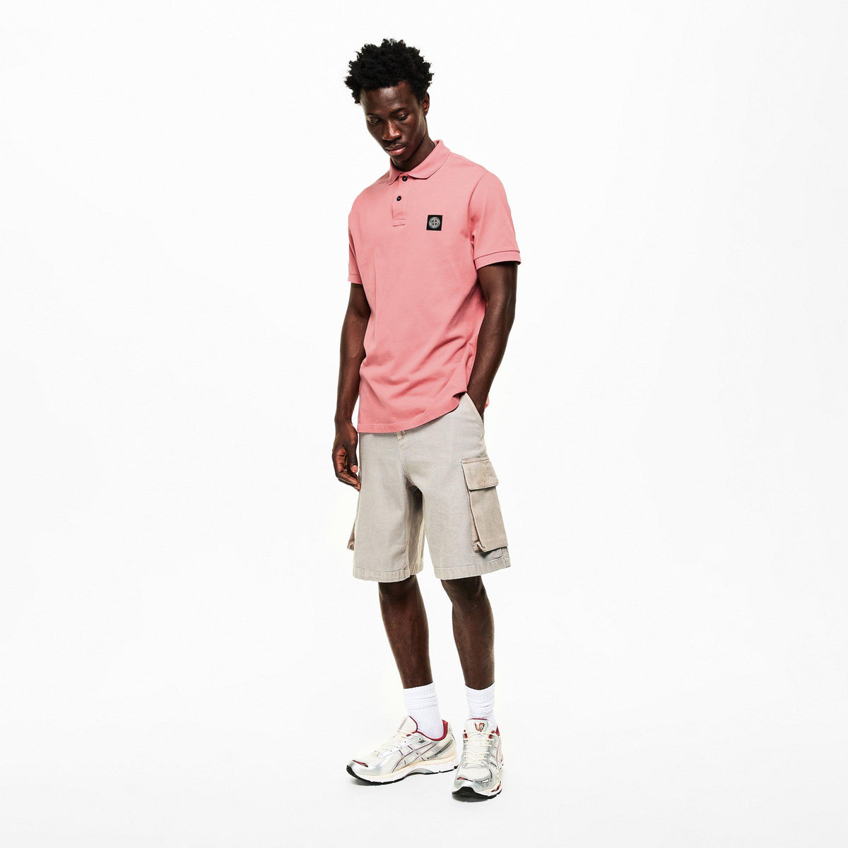Oleander V008G - Stone Island - Men's Cotton Compass Logo Polo Shirt - 6