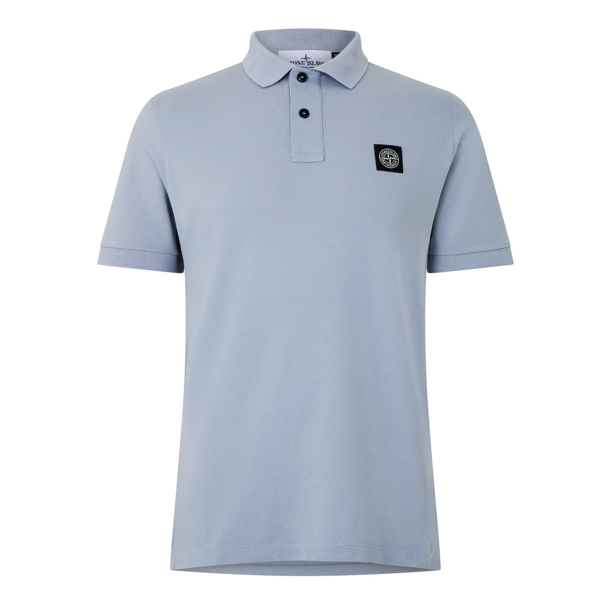 Ash Grey V0049 - Stone Island - Men's Cotton Compass Logo Polo Shirt - 1