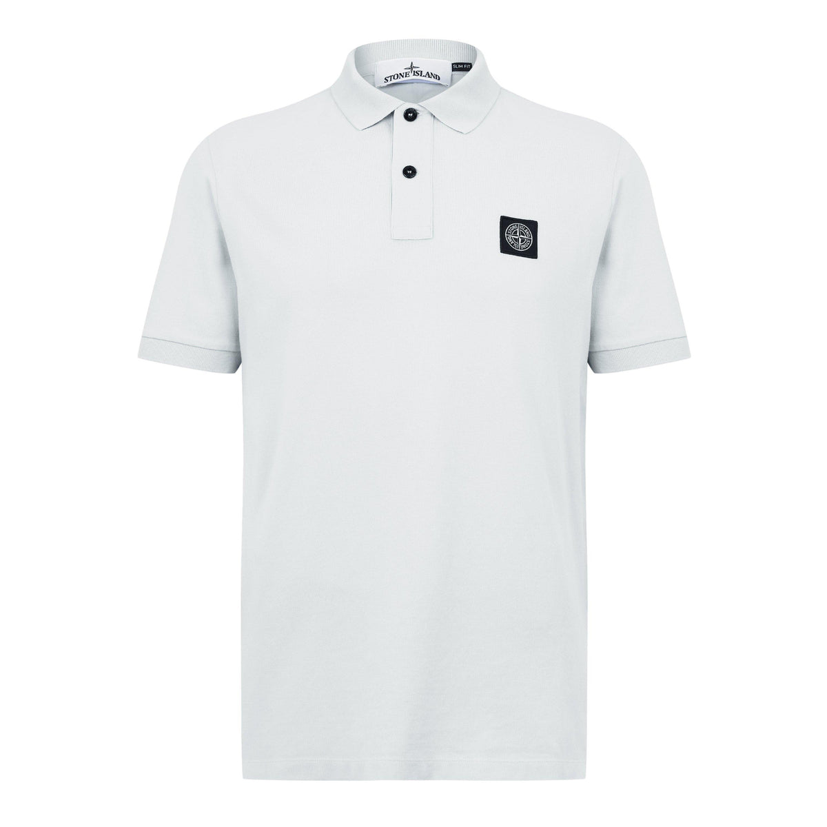 Sky Blue V0041 - Stone Island - Men's Cotton Compass Logo Polo Shirt - 1