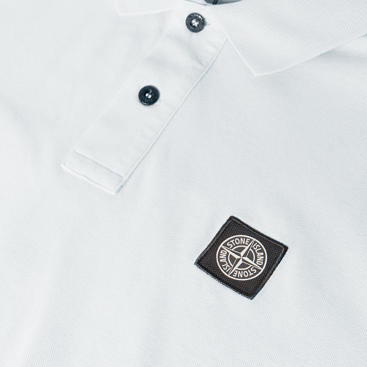 Sky Blue V0041 - Stone Island - Men's Cotton Compass Logo Polo Shirt - 5