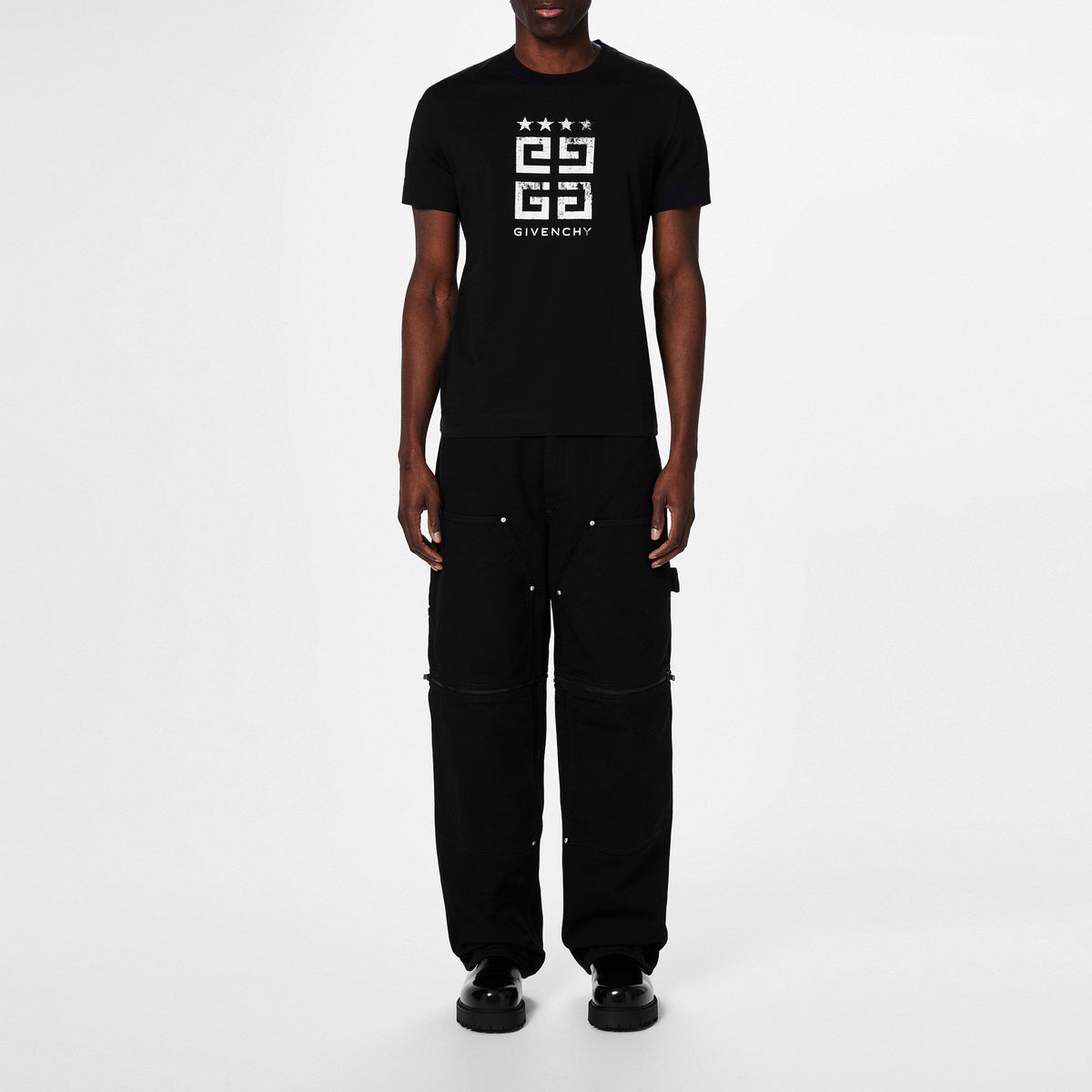 Black/White - GIVENCHY - 4g Emblem T-Shirt - 4