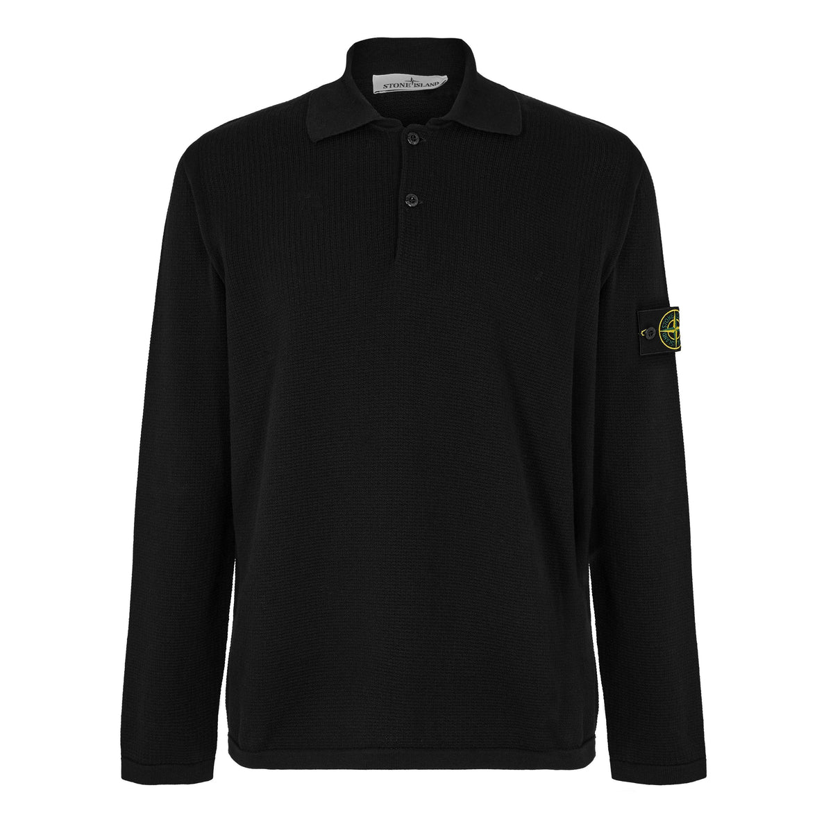 Black V0029 - Stone Island - Mens Knit Polo Shirt - 1