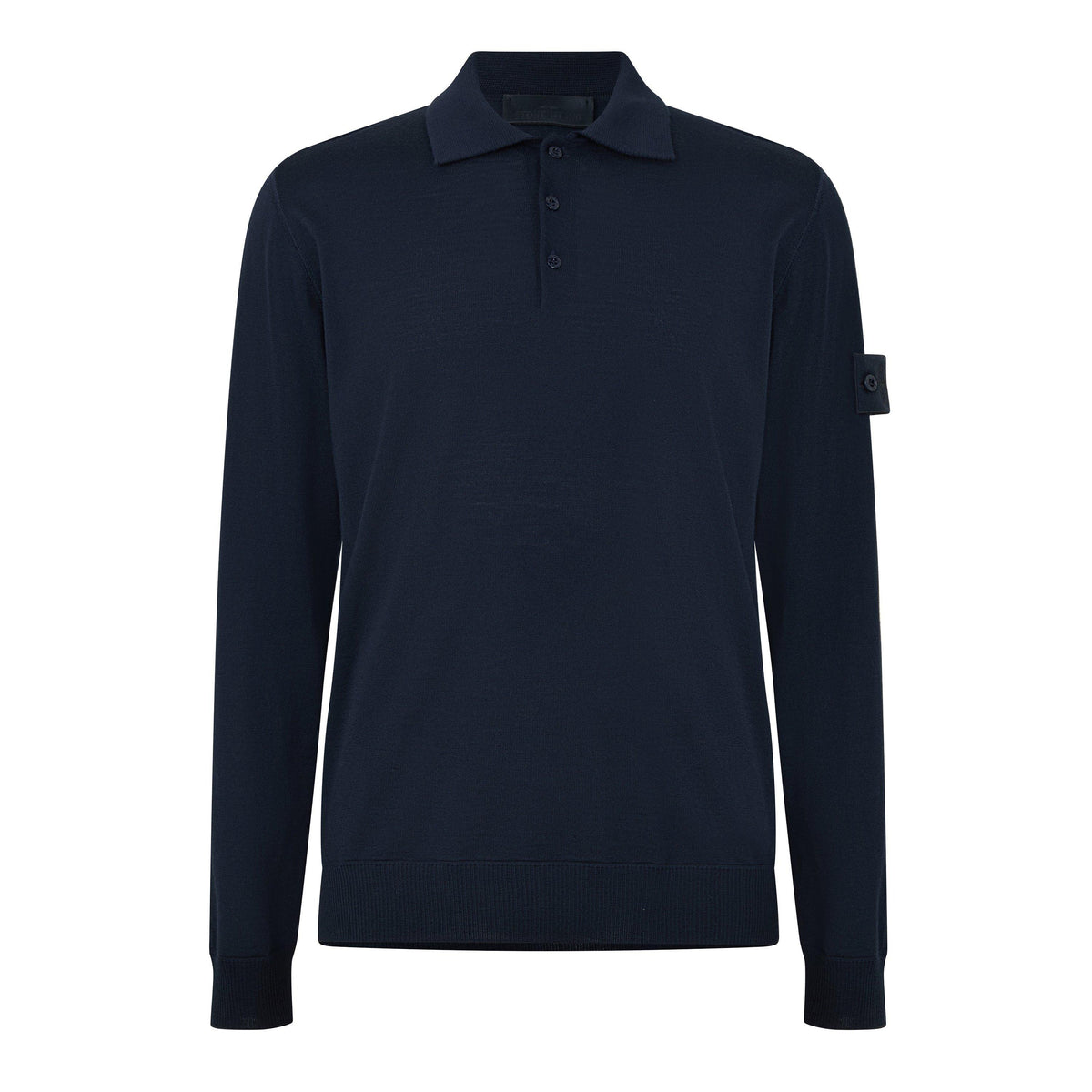 Navy V0020 - Stone Island - SI GHOST KNIT LS POLO - 1
