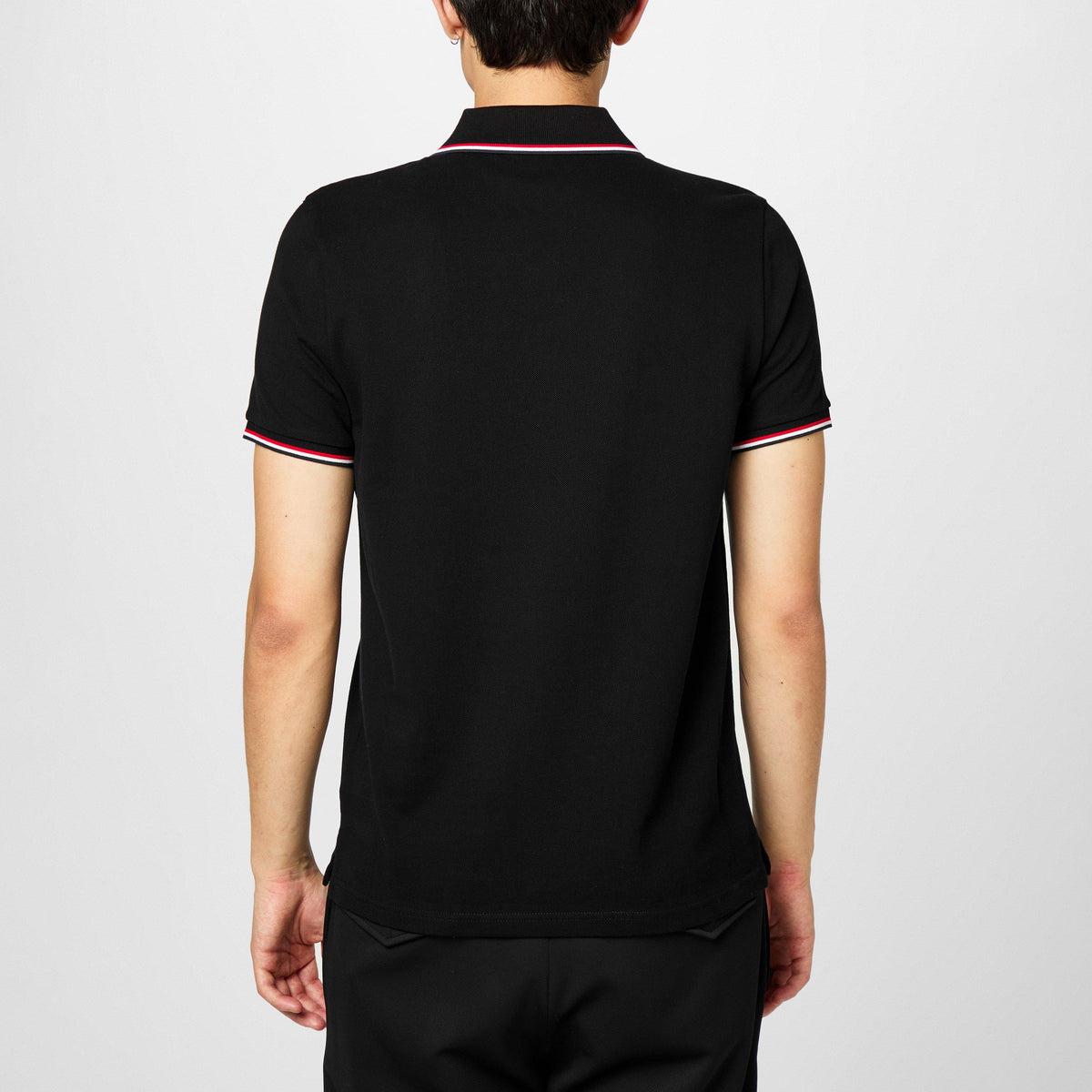 Black 999 - Moncler - Men's Logo Cotton Maglia Polo Shirt - 4
