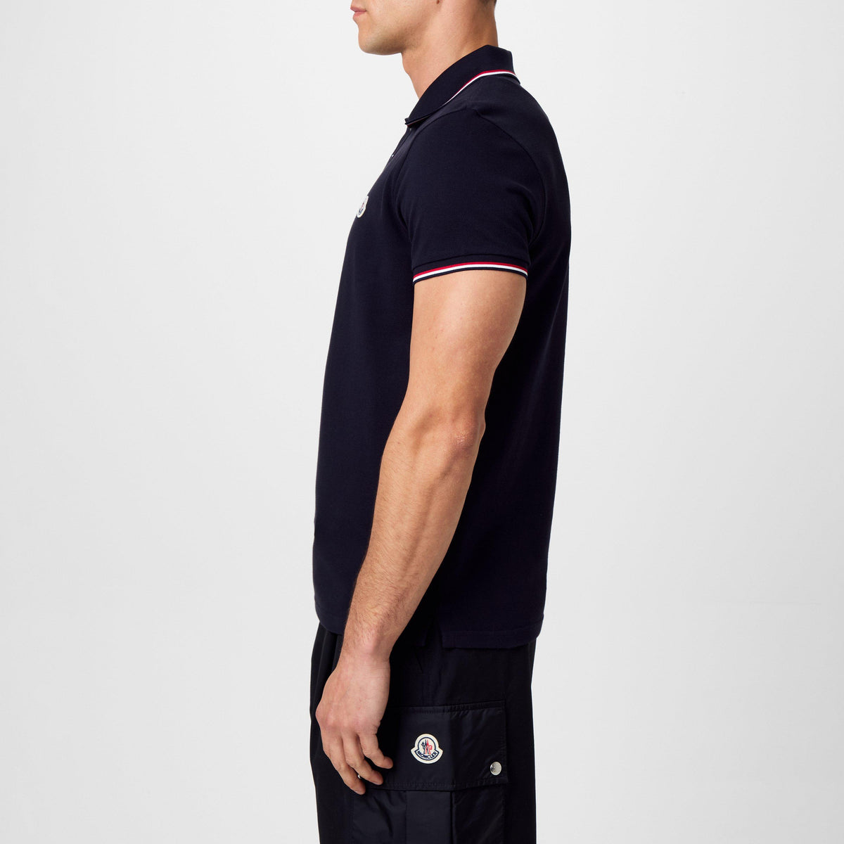 Blue 77X - Moncler - Men's Logo Cotton Maglia Polo Shirt - 2
